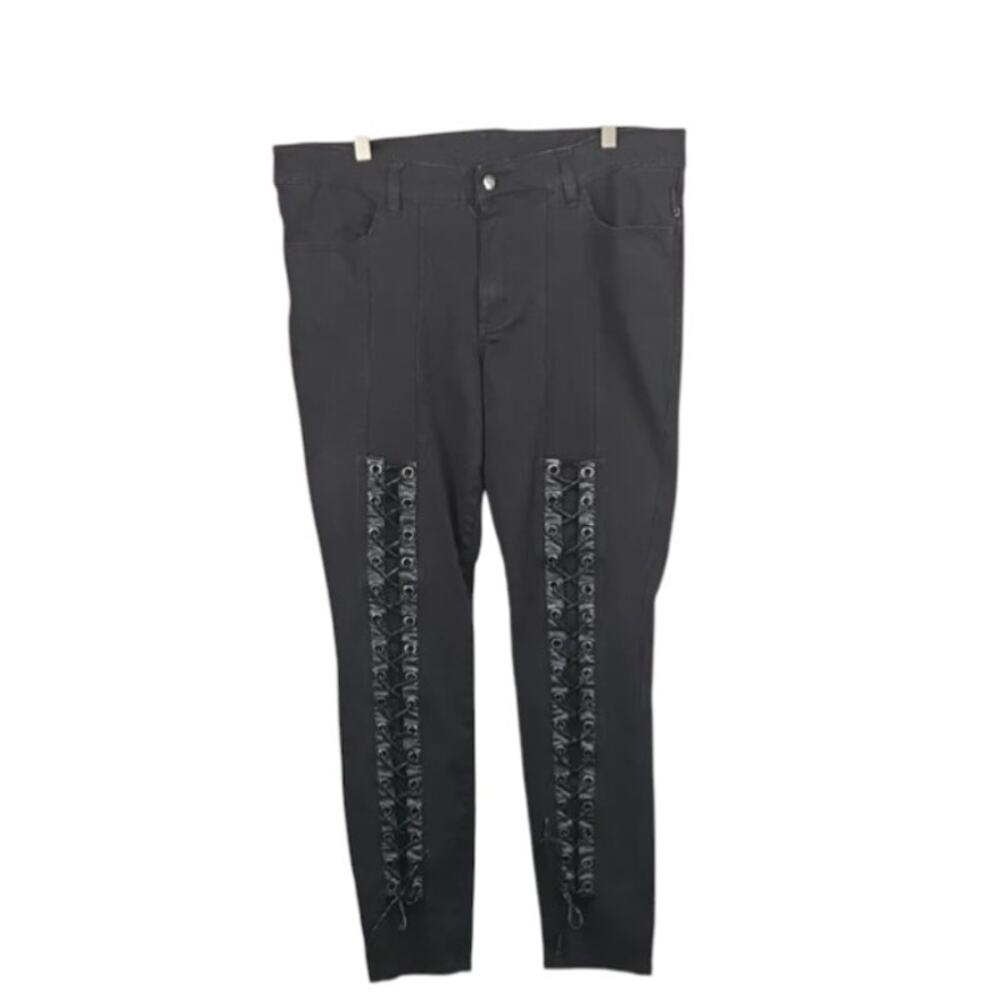 Tripp NYC Lace Up Jeans Black Size 16/18